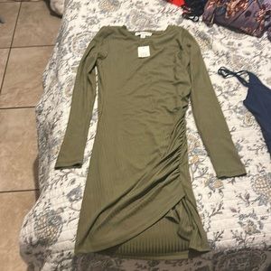 Olive green long sleeve dress